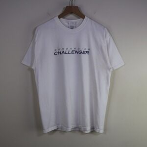 Bombardier Challenger Jet Promo T-Shirt Large White Cotton Y2K Tee